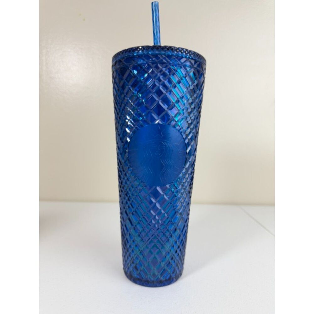 Starbucks Holiday 2022 Azure/Azul Blue Jeweled Cold Cup